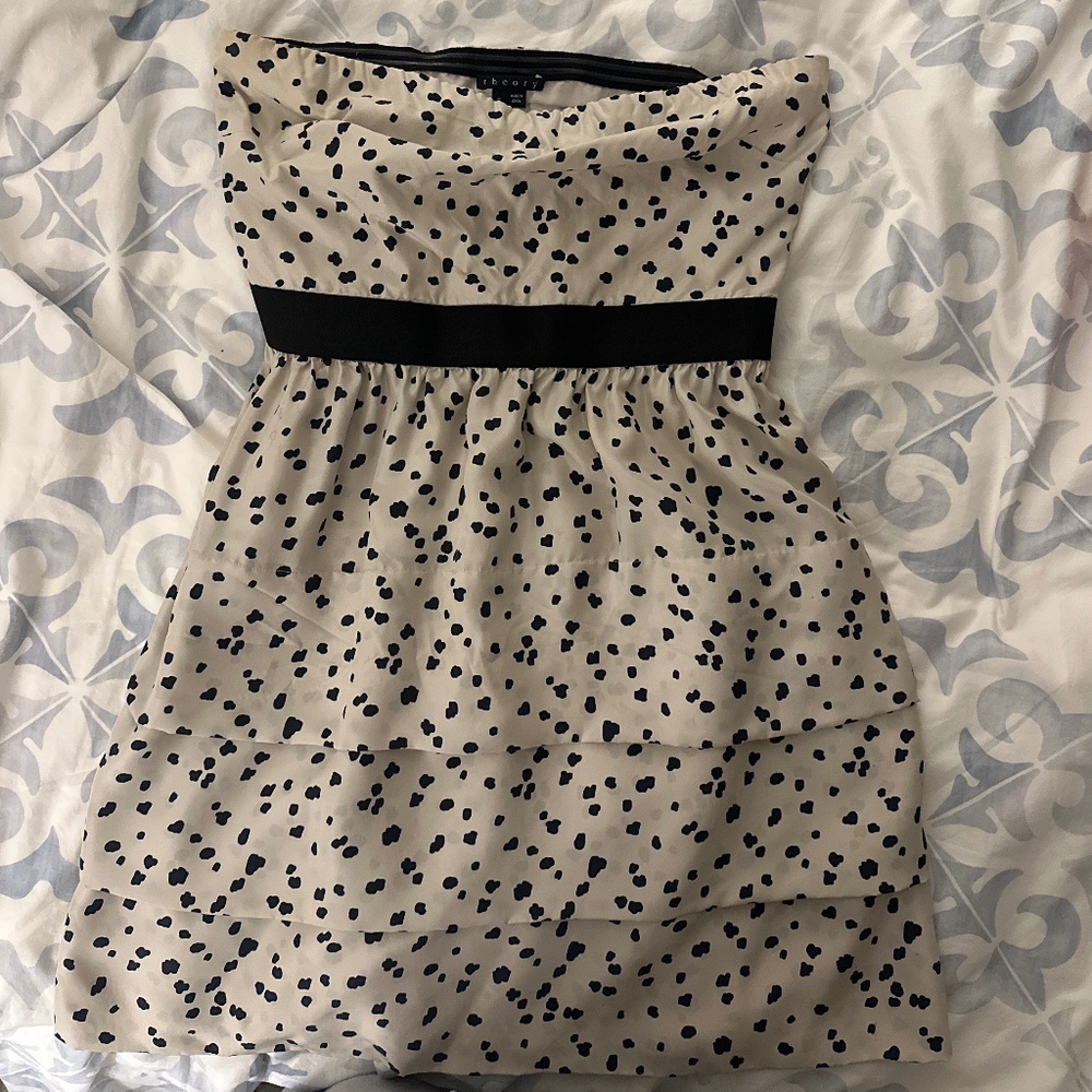Theory strapless dress